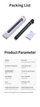 Ulanzi MT-79 2M Tripé Universal Portátil Suporte de Lâmpada de Liga de Alumínio LT028 Luz de Preenchimento Câmera Leve Câmera de Ação