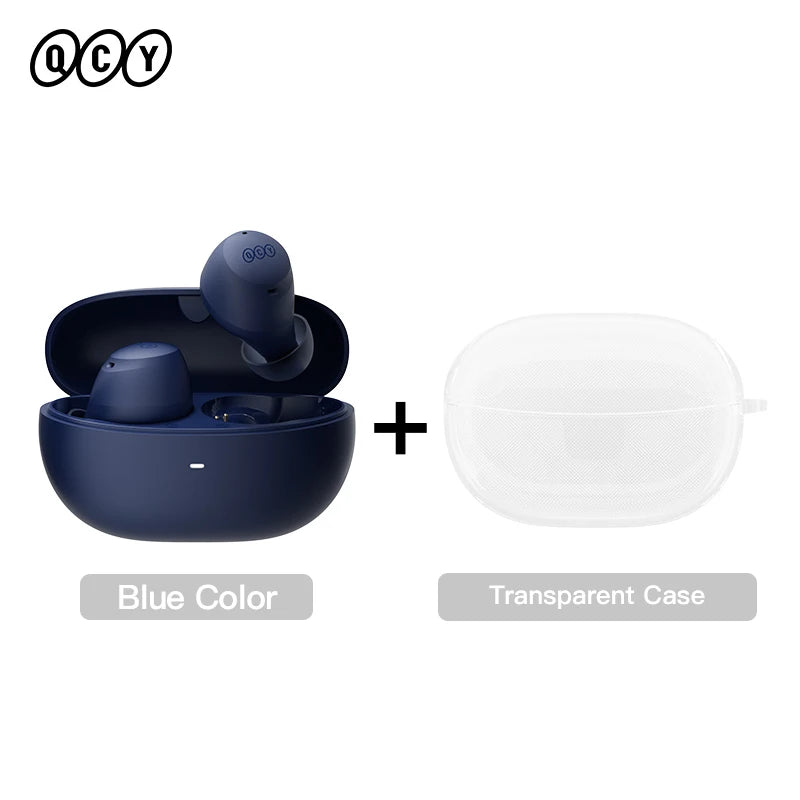 Fones de ouvido sem fio QCY HT07 ANC com cancelamento de ruído de 40 dB TWS, 6 microfones, chamada AI HD, Bluetooth 5.2, reprodução de 32 horas
