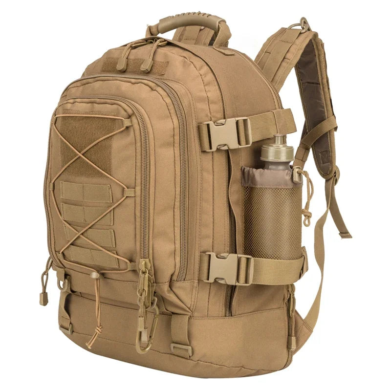Mochila tática militar de grande capacidade de 40L e 65L para atividades ao ar livre, viagens, caminhadas, acampamentos, pesca, ferramentas, mochila para homens e mulheres