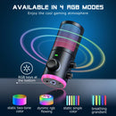 Microfone para jogos USB FIFINE com botão de cancelamento de ruído/RGB/ganho e equilíbrio, microfone condensador para streaming de podcast - Ampligame AM6
