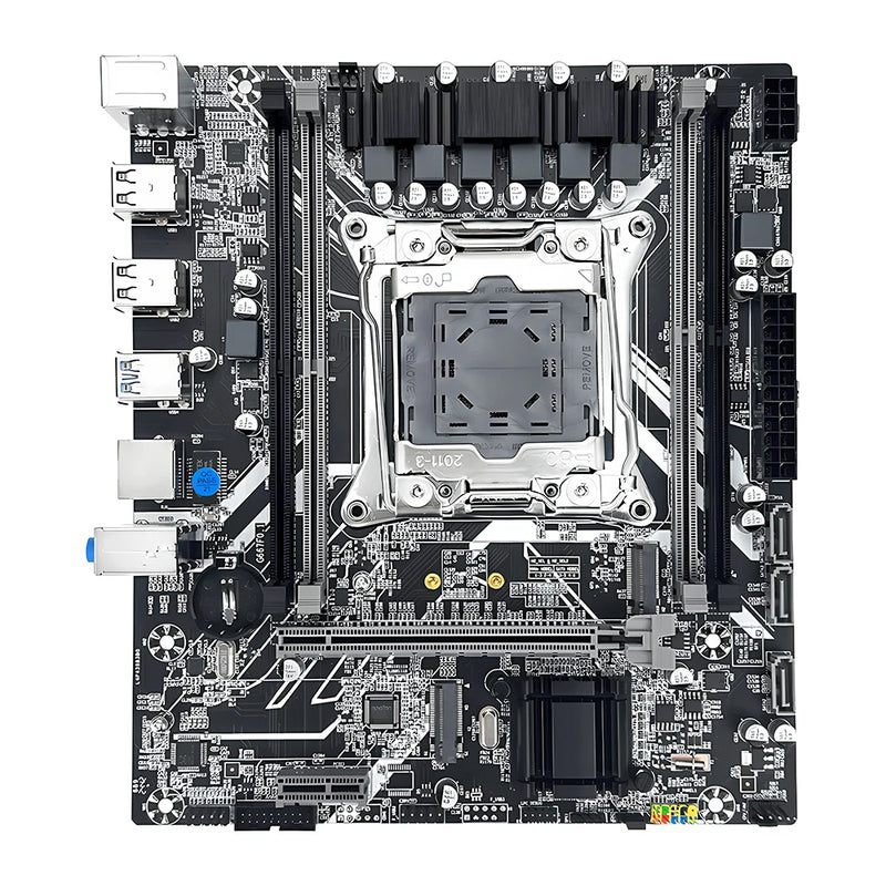 Kit de placa-mãe SOYO X99 com processador Xeon E5 2650 V4 LGA2011-3, 16 GB de RAM DDR4 (1x16 GB) de 2133 MHz e SSD NVMe M.2 SATA para computador desktop.