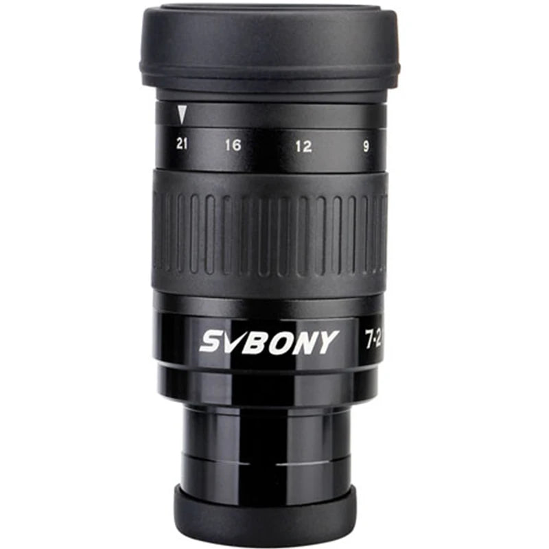 Ocular Svbony SV135 com zoom de 1,25" de 7 mm a 21 mm, design óptico totalmente multirrevestido, para usuários de óculos