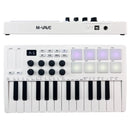 Controlador de teclado MIDI USB M-VAVE com 25 teclas, 8 pads de bateria retroiluminados, 8 knobs e 2 touch strips. Instrumentos musicais para teclado.