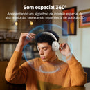 Fone de ouvido sem fio QCY H3 Pro ANC com cancelamento de ruído de 50 dB e áudio espacial de alta resolução com LDAC Bluetooth 5.4.