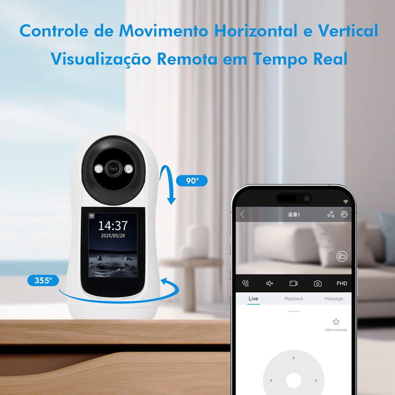 Câmera para bebês, ICSee, câmera de segurança Wi-Fi, minicâmera, webcam, monitor, câmera ICSee, câmera IP, do Brasil