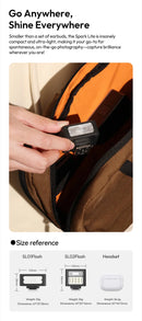 Ulanzi SL01 SL02 Mini Câmera Flash Light SpeedLite GN8 6500K para Canon Sony Nikon Fuji Câmera DSLR Vlog Live Fotografia ao ar livre