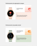 Relógio Feminino AURAFIT ELLA 1, AMOLED 1,32" , 150+ Modos Esportivos, Monitor Ciclo Menstrual, Saúde, Android/iOS