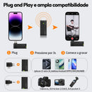 Microfone Ulanzi A100 para Smartphones, Microfone de Lapela Sem Fio para iPhone 16, 15, 12, Xiaomi, Samsung, Dji Action 5, 4, 3, 2, OSMO Pocket 3, SONY