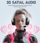 Fone de ouvido sem fio para jogos Picun G3 com microfone, Bluetooth 5.4, driver de 40 mm, 2.4G/sem fio/cabo, fones de ouvido USB 65H