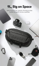 Ulanzi AB02 TAI Bolsa tiracolo para câmera, bolsa casual para viagem, fotografia de rua, bolsa para deslocamento diário, faça você mesmo, personalizável, 9L, grande capacidade