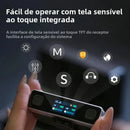 Ulanzi AM18 U-Mic 2.4G Microfone estéreo sem fio com captação de 100 m, gravação de canal duplo de 20+ horas para DSLR, iOS, Android, PC, entrevista ao vivo
