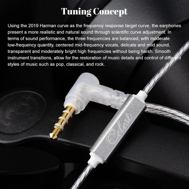Novo fone de ouvido intra-auricular Kinera Celest Wyvern com cabo de microfone boom destacável IEMs Gaming Mic Headset Envio do Brasil