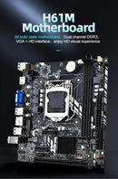 Placa-mãe SZMZ H61 LGA 1155 H61M H61 LGA1155 DDR3 PC Motherboards 1155 mainboard H61