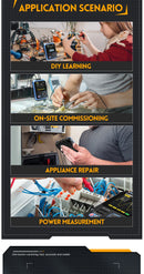 Osciloscópio FNIRSI-1014D 1013D TC3 3 em 1, gerador de sinal de entrada de canal duplo, 100 MHz * 2, largura de banda analógica, taxa de amostragem de 1 GSA/s