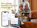 ARZOPA Porta-Retratos Digital com Tela Sensível ao Toque de 10,1" e Wi-Fi | Presente Ideal para a Família | Compartilhe Fotos e Vídeos pelo Aplicativo | D10 Dourado Metálico