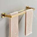 Acessórios para banheiro Toalheiro Aço inoxidável Toalheiro Acessórios para banheiro Prateleira de armazenamento Toalheiro duplo Dourado/Preto/Cromado