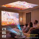 Projetor XIWBSY 4K, 40000 lúmens, Android, Luz do Dia, Foco Automático, 2000 ANSI, WiFi 6, BT 5.3, Vídeo, Home Cinema, Projetor LED para Ambientes Externos