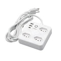Filtro de Linha Inteligente Com WiFi, 3 Tomada, 2 Entradas USB, 1 Entrada Tipo C e 1 Botão Liga Desliga Geral