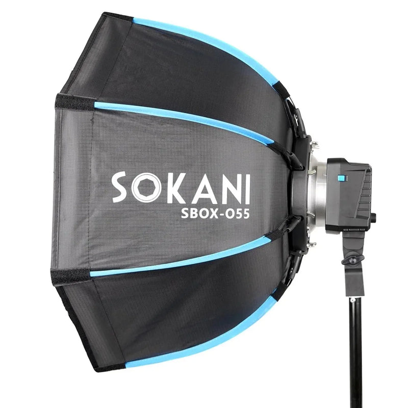 Suporte Bowens para Softbox Octogonal Dobrável de 55 cm para Sokani X100 X60 Mini COLBOR CL60 Aputure 300c 200x-s Light