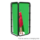 Cenário de tela verde Chromakey grande portátil com suporte para fotografia, sistema de suporte para gravação de vídeo e foto 240x400 cm