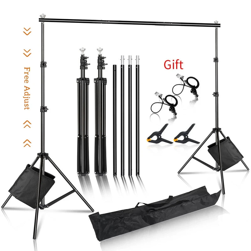 Suporte de fundo para estúdio fotográfico 2x2, 2x3, 2,6x3m, tela verde, sistema de suporte chromakey, moldura de vídeo para festas