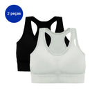 2 Pieces Seamless Sports Bra Breathable Push Up Shockproof Women Cropped Top Sports Bra Sports Underwear