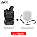 Fone de ouvido sem fio QCY HT05 ANC com cancelamento de ruído de 40 dB, Bluetooth 5.2, 6 microfones, ENC HD, chamada, TWS, modo de transparência