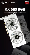 Placa de vídeo AMD Radeon RX 580 8GB GDDR5 256-bit 2048SP PCIe 3.0 x16 para desktops, modelo MLLSE. Processador de 14 nm para jogos.