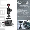 Kit de suporte de carro com ventosa Ulanzi para câmera de ação de celular GoPro Hero Insta360 DJI Magic Arm com rotação flexível e vidro que suga