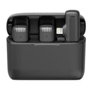 Microfone de lapela sem fio Ulanzi J12 com 20m de comprimento distancia e gravação de áudio e vídeo para smartphone Android e iPhone 16 DJI Action 5800mAh