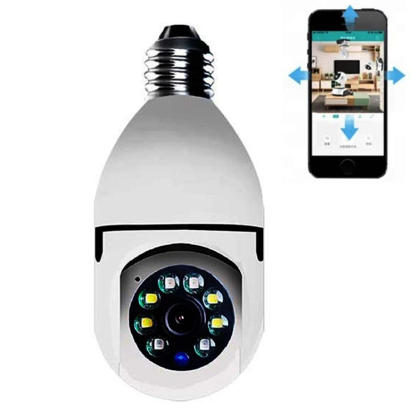 câmera com Canhão de luz de alta definição 1080P, WIFI, visão noturna, celular, monitoramento remoto, máquina de agitação, rotação de 360 níveis