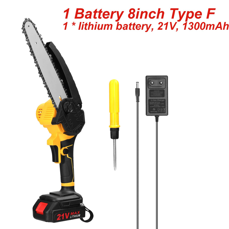 Motosserra KKMOON 21V 4/6/8 polegadas Serra elétrica de corrente sem fio Serra de poda portátil Serra elétrica portátil para marcenaria Ferramenta de corte