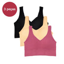 Sutiã esportivo feminino de 3 peças, roupa íntima para academia, roupa íntima feminina, sutiã respirável sem costura