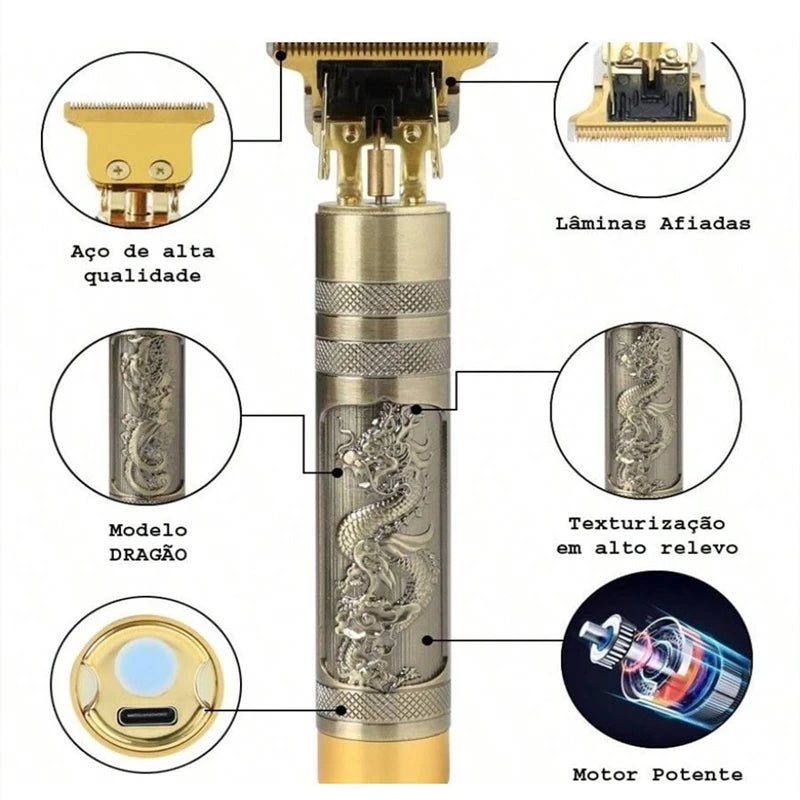 Máquina de barbear masculina, barbeador elétrico de designer, máquina de barbear refinadora de barba, cortador de cabelo