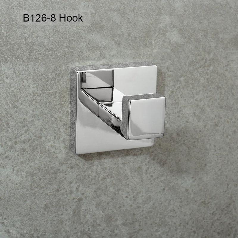 Acessórios para banheiro em aço inoxidável, espelho, cromado, polido, toalheiro, suporte para papel higiênico, barra de toalha, gancho, acessórios para banheiro