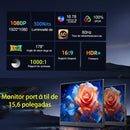 Monitor portátil de 15,6 polegadas FHD IPS 300cd/m² USB-C HDMI para jogos em PC/PS3/4/5/Switch/Xbox/Laptop/Mini PC/Celular