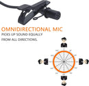 Microfone de lapela Comica XLR, omnidirecional de 3 pinos CVM-V02O para filmadoras Canon Sony Panasonic