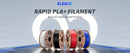 Filamento ELEGOO RAPID PLA+ de 1,75 mm, filamento para impressora 3D, suporta velocidade de impressão de 30-600 mm/s, compatível com a maioria das impressoras 3D FDM