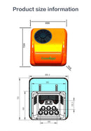 Aspligo MX Shipping RV Ar condicionado elétrico de teto 12V/24V CoolinNew Energy para estacionamento de caminhões, trailers e caravanas