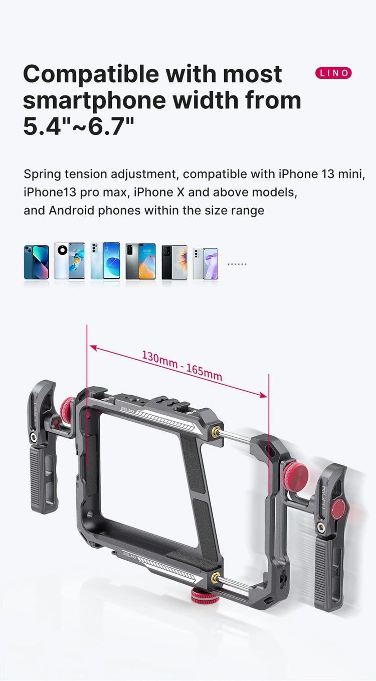 Capa protetora universal para smartphone Ulanzi Lino com alça lateral para iPhone 16, 15, 14, 13, 12 Pro Max, Samsung, Xiaomi e OPPO