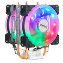 Cooler de processador X99 2011 V3 2 Heatpipes, radiador de CPU IWONGOU 3 pinos, ventilador RGB de 90 mm para PC Gamer para Intel 1366/1700/AMD/AM4