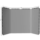 Cenário de tela verde Chromakey grande portátil com suporte para fotografia, sistema de suporte para gravação de vídeo e foto 240x400 cm