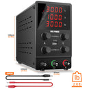 Fonte de alimentação de bancada NICE-POWER, 30 V 10 A, fonte de alimentação de laboratório de alta precisão regulada por comutação ajustável, entrada 110 V-230 V