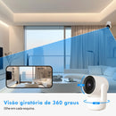 Câmera de segurança Wi-Fi, câmeras de vigilância Wi-Fi, câmera de segurança, câmera inteligente Wi-Fi 360, câmera Wi-Fi, monitor