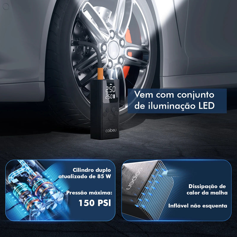 Compressor de ar portátil, mini compressor de ar portátil, compressor de ar, bomba de enchimento de pneu de carro, bomba de ar portátil