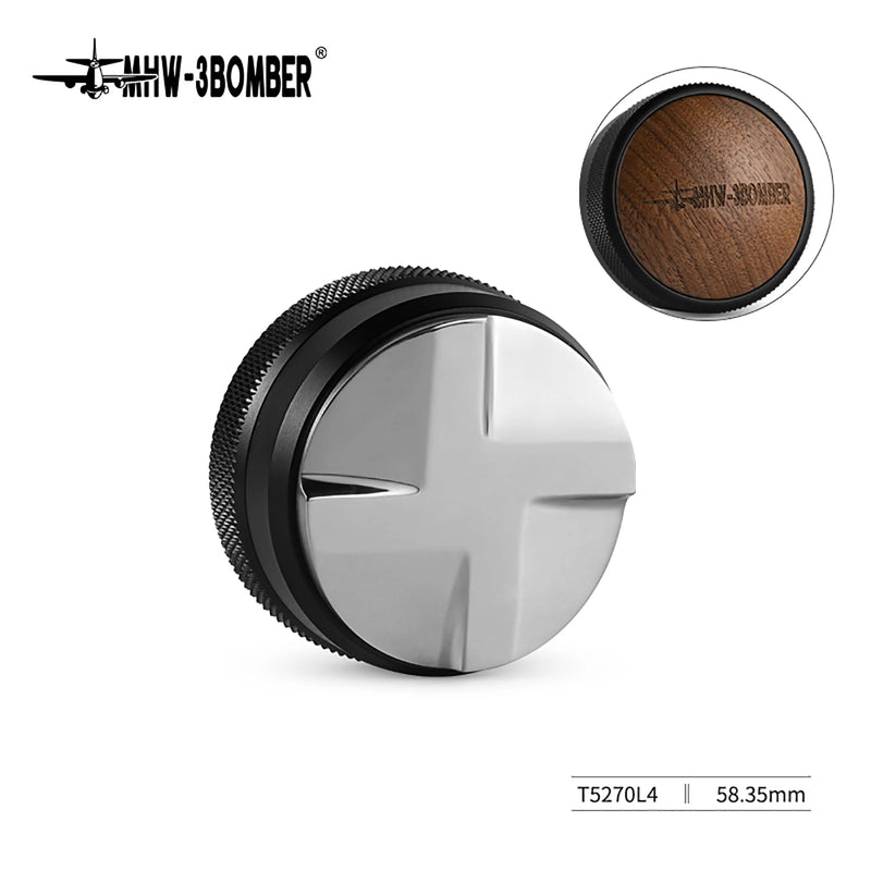 MHW-3BOMBER Compactador de café 51/53,35/58,35 mm 2 molas Compactador de café expresso Base de rosca de aço inoxidável Acessórios para café de barista doméstico