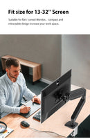 Suporte de mesa para monitor Bewiser de 13" a 32" com capacidade de peso de até 9 kg (19,8 lbs), altura ajustável, rotação de 360°