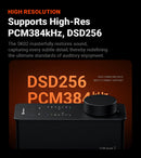 Fosi Audio SK02 Amplificador de Fone de Ouvido USB Hi-Fi Mini DAC USB para Fones de Ouvido Balanceados de 3,5 mm e 4,4 mm com Suporte a DSD