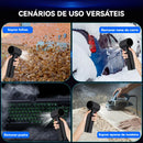 Ventilador Turbo Portátil Booster com Iluminação LED, Soprador de Ar Potente, Sem Escovas, Durável, Alta Velocidade, Potente, 4000mA, 1600g