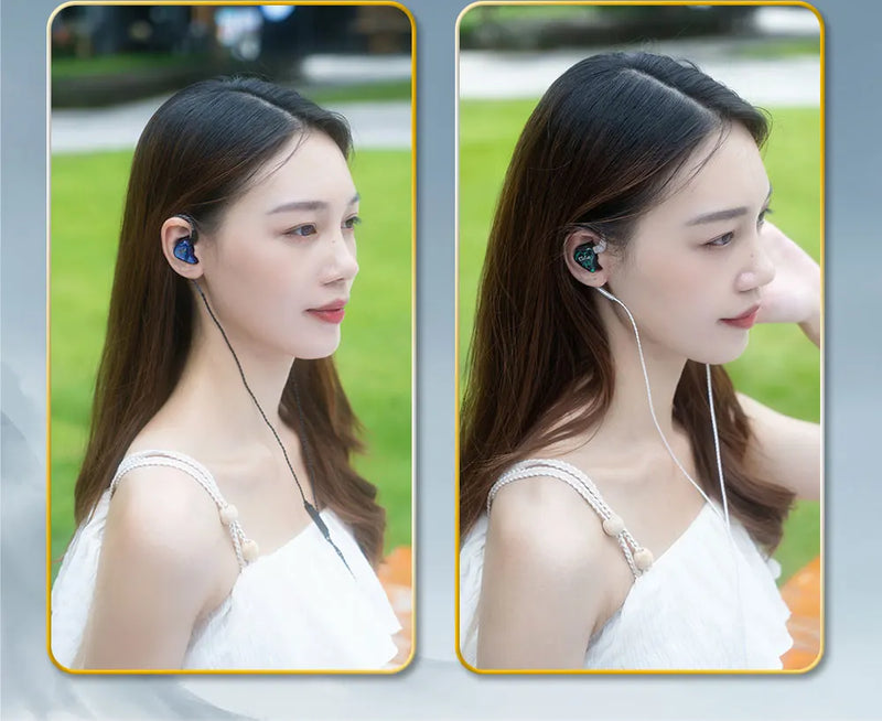 Fones de ouvido Kinera Celest Wyvern pretos com cabo e microfone, envio de IEMs brasileiros, fones de ouvido com fio Hi-Fi para jogos, para presente